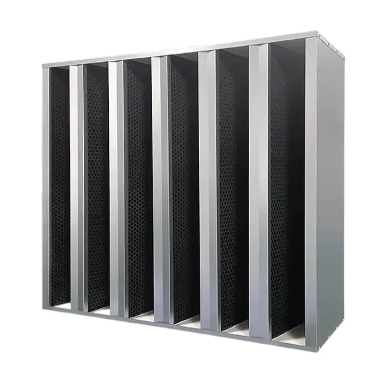 Products/10.Chemical-Filter/2.Box-Type-V-Bank-Chemical-Activated-Carbon-Air-Filters/images/1711158305300.webp