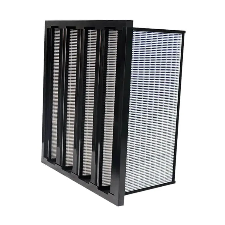 Products/10.Chemical-Filter/5.V-bank-Air-Filter-With-Activated-Carbon-Layer/images/1711200370895.webp