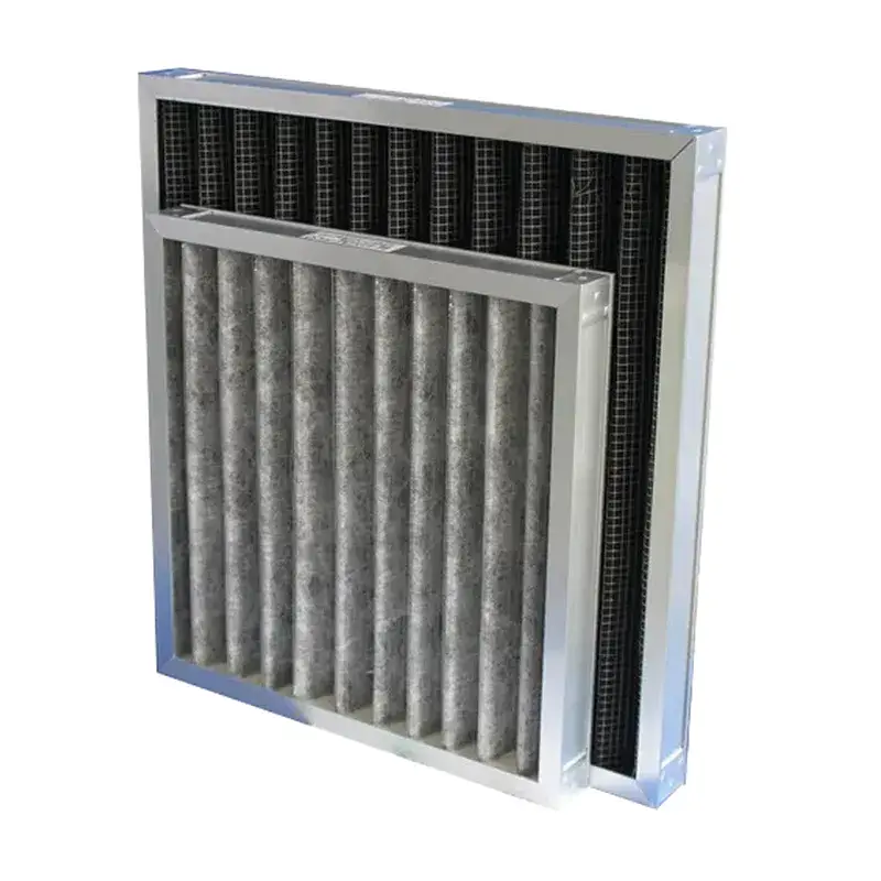Products/10.Chemical-Filter/8.Odor-Removal-Activated-Carbon-Pleated-Air-Filter/images/Pleated-Activated-Carbon-Filter_1.webp