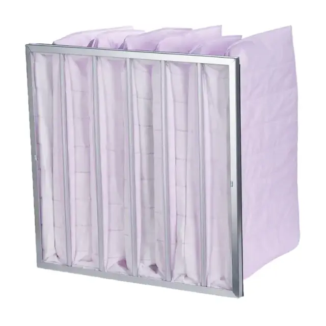 M5 M6 F7 F8F 9 Long Life Span Synthetic Fiber Pocket Filter image 1